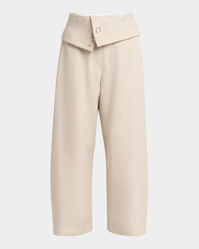 Foldover Cropped Trousers